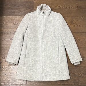 J. Crew Light Gray Stadium Cloth Coat 4p